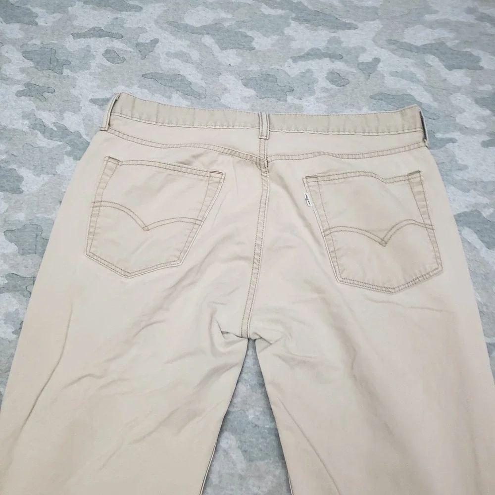 Levis Pants Mens 33x31 Tan Straight Leg Pockets‎